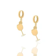 Kolczyki - Kolczyki srebrne pozłacane z drinkami Aperol Spritz - miniaturka - grafika 1