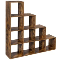 Regały - Songmics Regał Półki 129X129X29 Rustykalny Brązowy - miniaturka - grafika 1