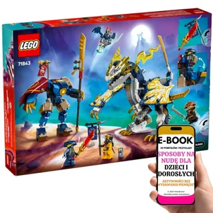 LEGO PREZENT URODZINOWY ŚWIĄTECZNY – LEGO NINJAGO Mech-smok 2w1 • połącz smoka i mecha w superwojownika Lego Na Święta Urodziny + EBOOK-3 - Klocki - miniaturka - grafika 1
