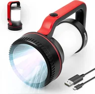 Latarki - Duronic RL74 Latarka ręczna akumulatorowa 320 lm 7W | 2 w 1: latarka ręczna i lampa na biwak camping ładowana przez USB | żarówki LED | do 17 godz. .. - miniaturka - grafika 1