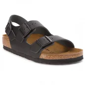 Sandały damskie - Sandały Birkenstock Milano Bs 0034191 Czarny - miniaturka - grafika 1