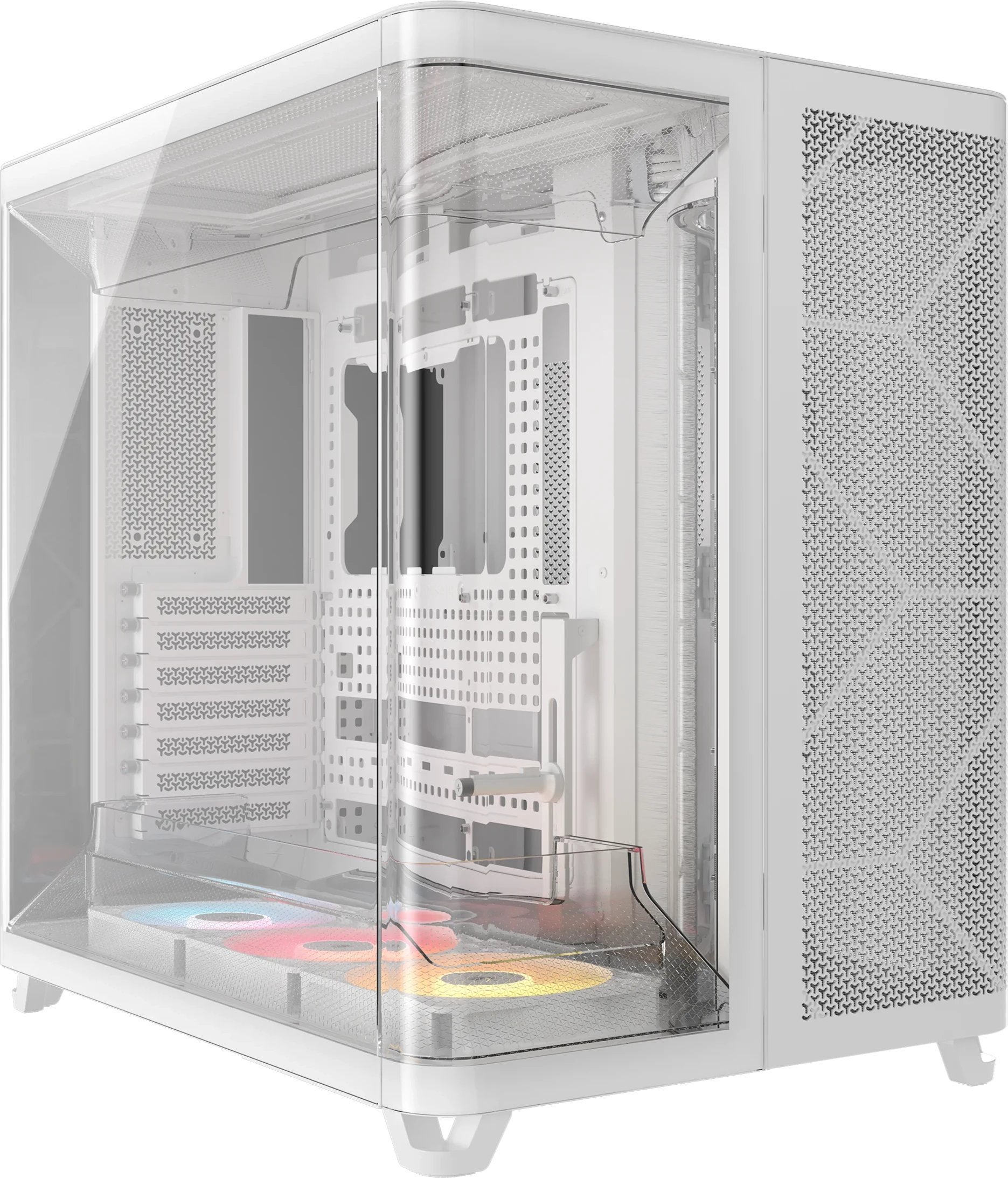 Obudowa Corsair AIR 5400 RS-R ARGB Obudowa PC, Midi Tower, Tempered Glass, RGB - biały, 3x 120-mm wentylator inklusive CC-9011319-WW