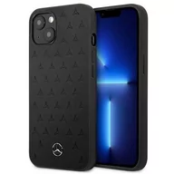 Etui i futerały do telefonów - Mercedes MEHCP13SPSQBK iPhone 13 mini 5,4" czarny/black hardcase Leather Stars Pattern - miniaturka - grafika 1