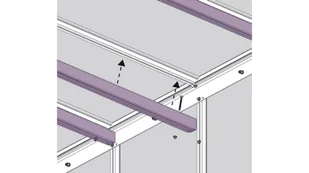 VITAVIA szklarnia przyścienna Helena 11900, srebrna - (11,9 m2; 2,66 x 4,60 m) + baza - Szklarnie ogrodowe - miniaturka - grafika 5