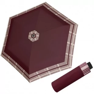 Fiber Havanna Timeless Red Hahnentritt - damski parasol składany - Parasole - miniaturka - grafika 1