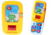 Zabawki interaktywne dla dzieci - MalPlay TELEFON Z DŹWIĘKIEM ROZSUWANY LED SMARTFON ŻABKA 206026 - miniaturka - grafika 1