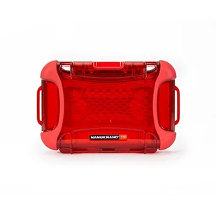 Nanuk 330-0009 Nano Series wodoodporne duże twarde etui na telefony komórkowe, aparaty fotograficzne i elektronikę (czerwony) - Etui i futerały do telefonów - miniaturka - grafika 1