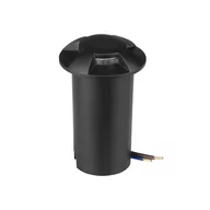 Lampy ogrodowe - Oprawa Gruntowa Najazdowa 1W LED Czarna 4-stronna IP67 VT-1171 3000K 50lm - miniaturka - grafika 1