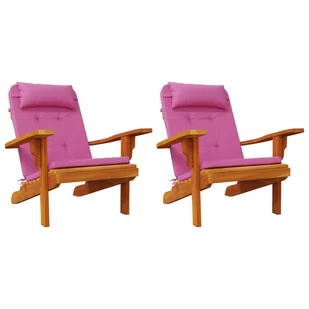Poduszki na krzesła Adirondack, 2 szt., różowe, tkanina Oxford - Poduszki ogrodowe - miniaturka - grafika 3