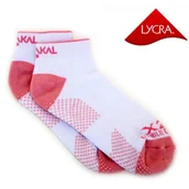 Skarpetki damskie - Skarpetki Karakal Socks X2+ Female Trainer White/Pink-36-41 - miniaturka - grafika 1