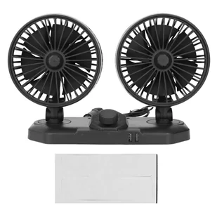 24 V, podwójny wentylator samochodowy USB 360° z podwójną głowicą - Akcesoria i części AGD - miniaturka - grafika 1