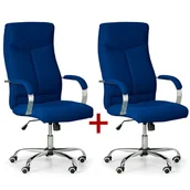 Fotele i krzesła biurowe - B2B Partner Krzesło biurowe Lugo Tex 1+1 GRATIS, niebieski 412045 - miniaturka - grafika 1