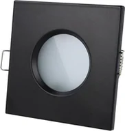 Lampy sufitowe - LED Line IP65 lampa sufitowa wpuszczana ramka 73Ø wodoodporna reflektor wpuszczany lampa sufitowa wpuszczana kątowa czarna wykonana z aluminium z gniazdem GU10 - miniaturka - grafika 1