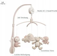 Karuzele dla niemowląt - New! Baby's only musical carousel animals 0+ Old pink/ Warm linen BO-815.023.061.50 - miniaturka - grafika 1