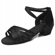 Pozostały sprzęt i akcesoria do ćwiczeń - Buty Taneczne Burtan Havana Do Tańca Towarzyskiego Salsa Czarne 3,5 Cm - miniaturka - grafika 1
