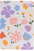 Szkolne artykuły papiernicze - Notes szyty A6/32K kratka Bloom pastel HAPPY COLOR - miniaturka - grafika 1