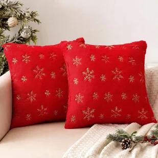 Poszewki Na Poduszki Świąteczne Dekoracyjne Długie Włosie 45X45Cm 2Szt - Poszewki na poduszki - miniaturka - grafika 1