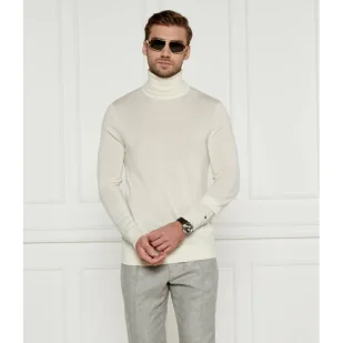 Tommy Hilfiger Wełniany golf Regular Fit - Swetry męskie - miniaturka - grafika 1