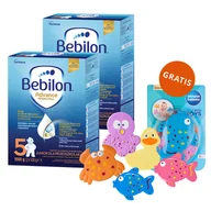Mleko modyfikowane - Zestaw Bebilon Advance Pronutra 5 Junior, odżywcza formuła na bazie mleka, dla przedszkolaka, 2 x 1000 g + Canpol Babies, zestaw zabawek do kąpieli, od urodzenia, 5 szt - miniaturka - grafika 1