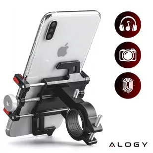Uchwyt rowerowy na kierownicę Alogy Bike Phone Holder do telefonu 55-95mm na rower motor hulajnogę Czarny - Akcesoria do tabletów i e-booków - miniaturka - grafika 2