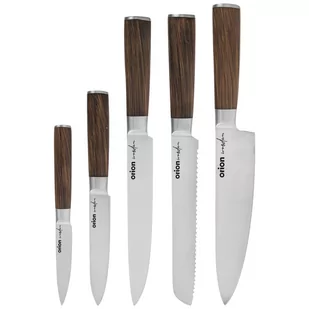 Orion Nóż / noże kuchenne stalowe 5el WOODEN zestaw noży 831149 - Noże kuchenne - miniaturka - grafika 1