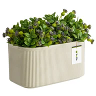 Donice - Doniczka osłonka ceramiczna Ecru 25,5 cm H13,5 cm Połysk Nowoczesna Stylowa - miniaturka - grafika 1