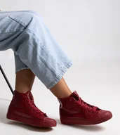 Trampki damskie - Czerwone wysokie trampki ażurowe Madala - Gemre - miniaturka - grafika 1