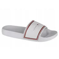 Klapki i japonki damskie - Klapki Tommy Hilfiger Essentials Pool Slide W FW0FW05933-YBR białe - miniaturka - grafika 1