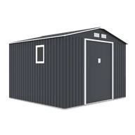 Altany ogrodowe - Domek na narzędzia HUDSON 9x8 Cold Grey - miniaturka - grafika 1
