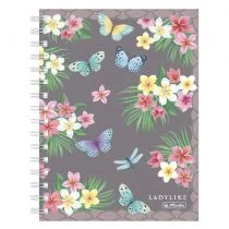 Herlitz Brulion na spirali A5 Ladylike kratka 100 kartek 2 szt. - Zeszyty szkolne - miniaturka - grafika 1