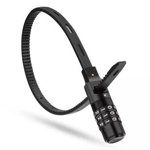 Zapięcie rowerowe na kask rowerowy zamek na szyfr 0.5m - czarne - Zabezpieczenia do roweru - miniaturka - grafika 1