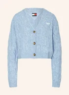 Swetry damskie - Tommy Jeans Kardigan blau - miniaturka - grafika 1