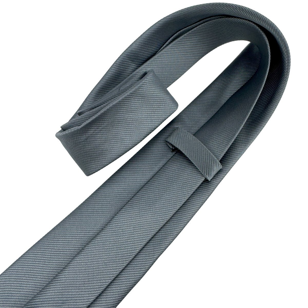 Elegancki krawat męski klasyczny szary gładki lekko błyszczący modny
