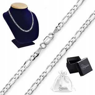 Łańcuszek Damski Splot FIGARO Srebro pr. 925 na Prezent 60 cm x 3 mm - Łańcuszki - miniaturka - grafika 1