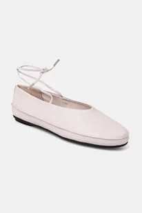 Calvin Klein baleriny skórzane BALLERINA MARY JANE STRAP LTH kolor różowy HW0HW02656 - Baleriny - miniaturka - grafika 1