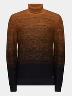 Swetry męskie - Pierre Cardin Golf C5 50633 5044 Brązowy Regular Fit - miniaturka - grafika 1