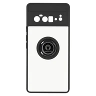 Etui i futerały do telefonów - Etui do Google Pixel 6 Pro Bi-materiał z metalowym pierścieniem - czarne - miniaturka - grafika 1