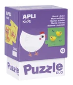 Puzzle - Apli Kids Puzzle dwuczęściowe Kids - Mamy i ich dzieci 3+ - miniaturka - grafika 1