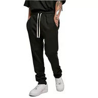 Spodenki męskie - Urban Classics Męskie spodnie dresowe z zamkiem błyskawicznym, spodnie sportowe, dostępne w 2 kolorach, rozmiary XS - 5XL, czarny, XS - miniaturka - grafika 1