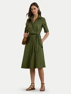 Sukienki - LAUREN RALPH LAUREN Sukienka koszulowa 200748950014 Zielony Regular Fit - miniaturka - grafika 1