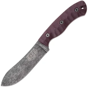 ESEE Knives ESEE JAMES GIBSON 5 NESSMUK, Rzeźbione Rękojeści z Burgundzkiej Lnianej Micarty - Noże - miniaturka - grafika 1