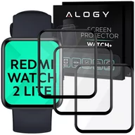 Akcesoria do smartwatchy - 3x Elastyczne Szkło 3D Alogy Screen Protector Pro+ do Xiaomi Redmi Watch 2 Lite Black - miniaturka - grafika 1