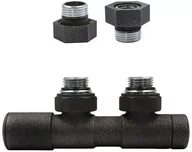 Zawory i kraniki - Zawór regulacyjny 50mm TWINS ciemny grafit strukturalny lewy GZ1/2 - miniaturka - grafika 1