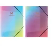 Teczki i skoroszyty - Teczka na gumkę A4 glitter rainbow mix 88304 - miniaturka - grafika 1