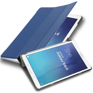 Etui Do Samsung Galaxy Tab E (9.6 cala) w CIEMNO NIEBIESKI JERSEY Pokrowiec Portfel Case Cover Obudowa Ochronny Cadorabo - Etui do tabletów - miniaturka - grafika 1