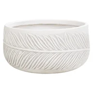 Donice - Doniczka okrągła 35 x 35 x 19 cm złamana biel FTERO - miniaturka - grafika 1