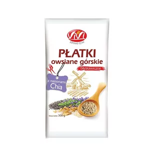 Vivi Płatki owsiane górskie z chia błyskawiczne 300 g m00-2F26-9098D - Płatki śniadaniowe i musli - miniaturka - grafika 1