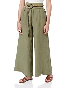 Bonateks Damskie spodnie casual, lekkie khaki, T2, zielony, 36 - Spodnie damskie - miniaturka - grafika 1