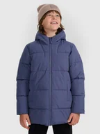 Kurtki i płaszcze dla chłopców - 4F Kurtka puchowa z wypełnieniem syntetycznym chłopięca - granatowa 122 (6-7 lat) - miniaturka - grafika 1