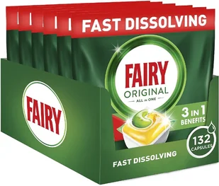 Kapsułki do zmywarki Fairy Original All In One Cytryna 132 szt - Środki do zmywarek - miniaturka - grafika 1